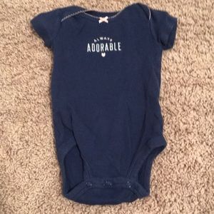 Carter’s 6m always adorable onesie blue pink
